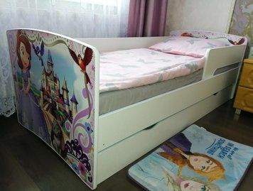 Кровать детская Принцесса София с ящиком, 80*170