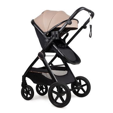 Коляска 3в1 трансформер Ninos Ventura, Dark Eco Beige (екошкіра)