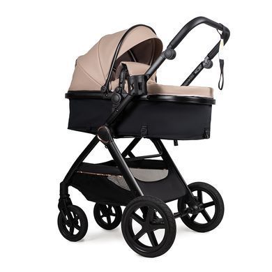 Коляска 3в1 трансформер Ninos Ventura, Dark Eco Beige (екошкіра)