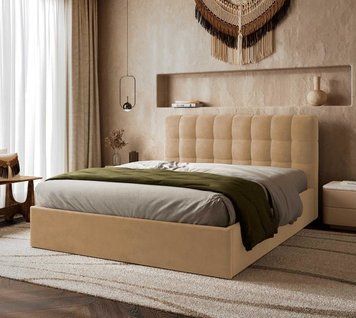 Двоспальне&nbsp;ліжко TIRAMISU, Beige, 140*200 з підйомним механізмом