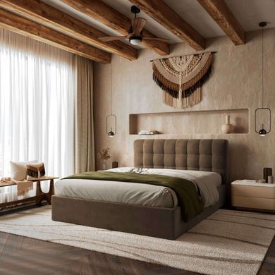 Двоспальне&nbsp;ліжко TIRAMISU, Beige, 140*200 з підйомним механізмом