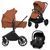 Дитяча коляска 3 в 1 Lionelo Mika Plus , Brown